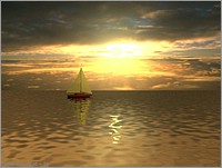 Закат на море