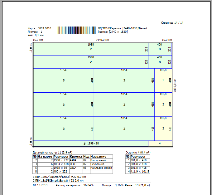 Вид карты при просмотре